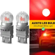 2x 3157 AUXITO Turn LED DRL Parking Signal Light Reverse Corner Bulb Super Red (for: Fiat)