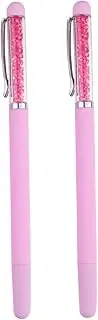 HAPINARY Manicure Nail Art Set 2pcs Dotting Pen Rhinestones Picker Pink Pens Nail Art Tools