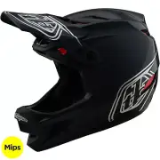 Troy Lee Designs D4 Polyacrylite with MIPS Helmet TLD BMX MTB DH Shadow - Black