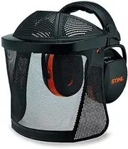 [Stihl] Unisex - Adult Face Shield Ear Protection Short Nylon Mesh Black