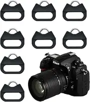 8pcs Camera Strap Hook and Lug Ring Set - Shoulder Strap Triangle Split Ring Adapter With Plastic Cap Compatible With Leica, Panasonic, and Fuji