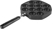 Jectse Takoyaki Pan, Aluminum Non-stick Cast Coating Baking Tray Takoyaki Maker Takoyaki Grill Pan Plate Octopus Ball/Pancake Home Cooking Tools Kitchen Accessories 12 Holes