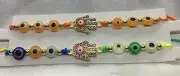 2 PC Evil Eye Bracelets Set Jewelry Unisex Bead Charm String Knot Bracelet 1723