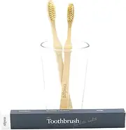 Nudge - 2 Pcs Natural Bamboo Toothbrushes with Bamboo Bristles, Soft Bristles Toothbrush, Biodegradable, Eco-Friendly, Sustainable Material, BPA Free