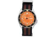 Seiko Orange Dial Automatic Diver's SKX011J1-var-NATO22 200M Men's Watch