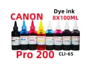 8X100ML Premium refill ink for Canon Pro 200 Pro 200S CLI-65 cartridge CISS CIS