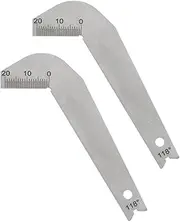 uxcell 2pcs Drill Bit Angle Gauges 118 Degree Drill Sharpening Gauge Stainless Steel Angle Measuring Gage