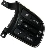 LUMIXE Car Cruise Control Button, for Kia, K5 2016 2017 2018 2019 Multifunction Steering Wheel Menu Volume Adjustment Switch Cruise Control Button Car Accessories Car Steering Wheel Switch Button(BLAC