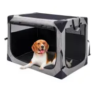 Dog Crates - 36 Inch Collapsible Soft Dog Crate, 3-Door Foldable Soft Kennel ...