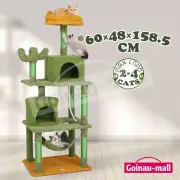 Cat Tree Tower Kitty Scratching Post Sisal Scratcher House Stand Bed Furniture