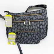 Travelon Women's Anti Theft Crossbody Messenger Bag RFID Leopard Print Bag Purse