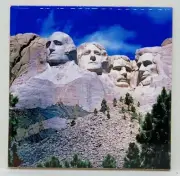 South Dakota Mount Rushmore Ceramic Tile Trivet Coaster Travel Souvenir 4" x 4"