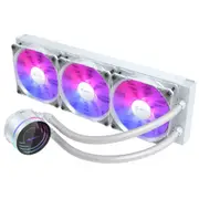 ALmordor Spectre Pro 360mm Liquid CPU Cooler with 3 RGB Fans, ARGB 5V 3Pin Sync, Liquid Cooling System for PC, Computer, White