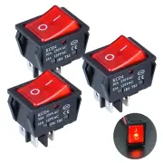 3Pcs 30A 250VAC/ 35A 125VAC Large Current Rocker Toggle Switch On/Off Switch