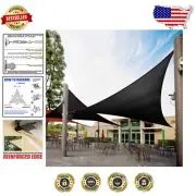 Elegant 15' x 15' x 15' Black Shade Sail - 3- & Custom Options