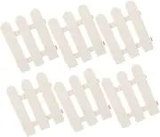 YARNOW 6pcs Decorative White Fence Garden Stake Landscape Edging Border Artificial Garden Fence Outdoor Yard Border Temporary Fencing