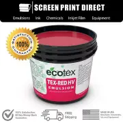 Ecotex® Red High Viscosity Textile Emulsion For Screen Printing - All Sizes