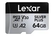 Lexar Professional Silver Plus 64GB microSDXC [LMSSIPL064G-BNANG]