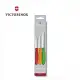 VICTORINOX 瑞士維氏 3件裝 彩色餐刀組(綠番茄刀+桔尖鋸齒刀+紅尖平刀) 6.7116.32