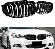 For BMW 3 Series GT/F34 2013-2019 Shiny Black Front Kidney Grille Grill Double Line