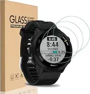 [3 Pack] for Garmin Forerunner 55 Screen Protector, 9H Hardness Bubble Free Tempered Glass 0.2mm Film Compatible for Garmin Forerunner 55