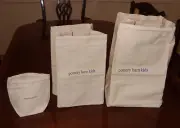 Pottery Barn KidsToys Storage Canvas Bags Set of 3 New in package.
