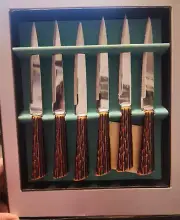 Vintage Regent Cutlery Sheffield England Steak Knives Set 6 New