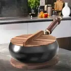 NonStick Frying Pan Hand Forging Big Belly Pot Skillet Induction Cooker Gas