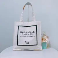 在飛比找PopChill優惠-[二手] VA CHANEL 白色帆布包 TOTE WHIT