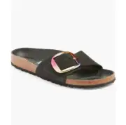 Birkenstock Madrid Iridescent Big Buckle Slide Sandals Black Eu 38 US 7-7.5