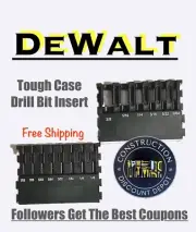 DeWalt Tough Case Insert Drill Bit Holder Racks Bit storage holder HOLDS 14