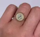 New 2 Ct D/VVS Moissanite Women's Halo Proposal Ring Real 925 Silver