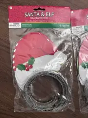 Paper Santa and Elf Hat Headbands 16 Total Favors Adjustable New Amscan