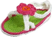 [Jefferies Socks] Strappy Crochet Sandals - - Newborn