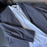 NWT Theory Clinton Sport Coat Stretch Unconstructed Blazer 46R Grey Jacket $455