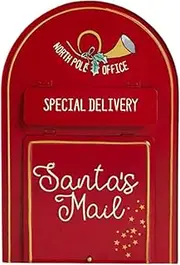 Mailbox Christmas Drop Box Wall Mount Post Box Curbside Outdoor Parcel Box Vintage Mail Boxes Great for Holiday Party Safe