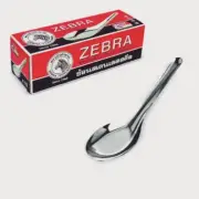 Zebra Brand Soup Spoon Thai spoon for Soup Rice and Serving (12 pieces/box)