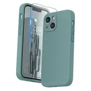 Compatible with iPhone 13 Mini Case with Screen Protector, Cactus Green