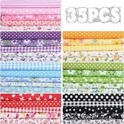 Macarrie 35 Pcs Cotton Fabric for Quilting Patchwork - Fat Quarter Sewing Squares Bundles, Floral Printed Supplies (20 x 20 Inch)