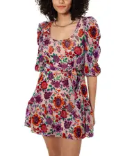 Hale Bob Silk-Blend Mini Dress