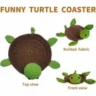 Turtle Pattern Placemat Knitted Tablemat Accessories Coasters Table Decor