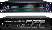Professional Stereo Equalizer with HD LCD Display, EQ Equalizer Dual Channel 31 Band, Can Be Saved Stereo Intelligent Noise Reduction Graphic Equalizer Single Double Double