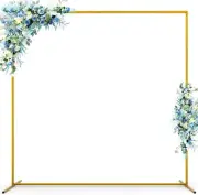 6.6x6.6 Ft Metal Balloon Arch Stand Wedding Arches Square Backdrop Stand USA