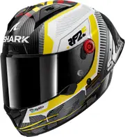 Shark Aeron-GP Raul Fernandez Signature, full face helmet , color: Black/White/Blue/Yellow , size: S