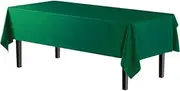 Anaado Table Cloth for 6 Foot Table, Waterproof, Table Cover for Buffet Table, Parties, Christmas, Dark Green, 54" x 108"