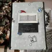 Cynthia Rowley Set 2 Pillow Cases Christmas Bulldogs Cute Dog Hats Pillowcases