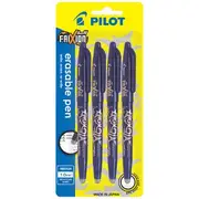 Pilot Frixion Ball Erasable Gel Pens 1mm Blue 4 Pack