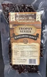Whiskey Hill Smokehouse Exotic Wild Game Kangaroo Jerky Gluten Free!!! Jerky Hut