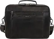 [Marc Peter] Auckland 15.6 Inch Leather Laptop Bag, Shoulder Bag for Laptop, Briefcase for Notebook, Bag for Men and Women