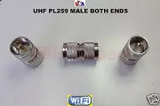 UHF PL-259 Male to Male Coupler RF Barell Adapter Connector for SO-239 Plugs